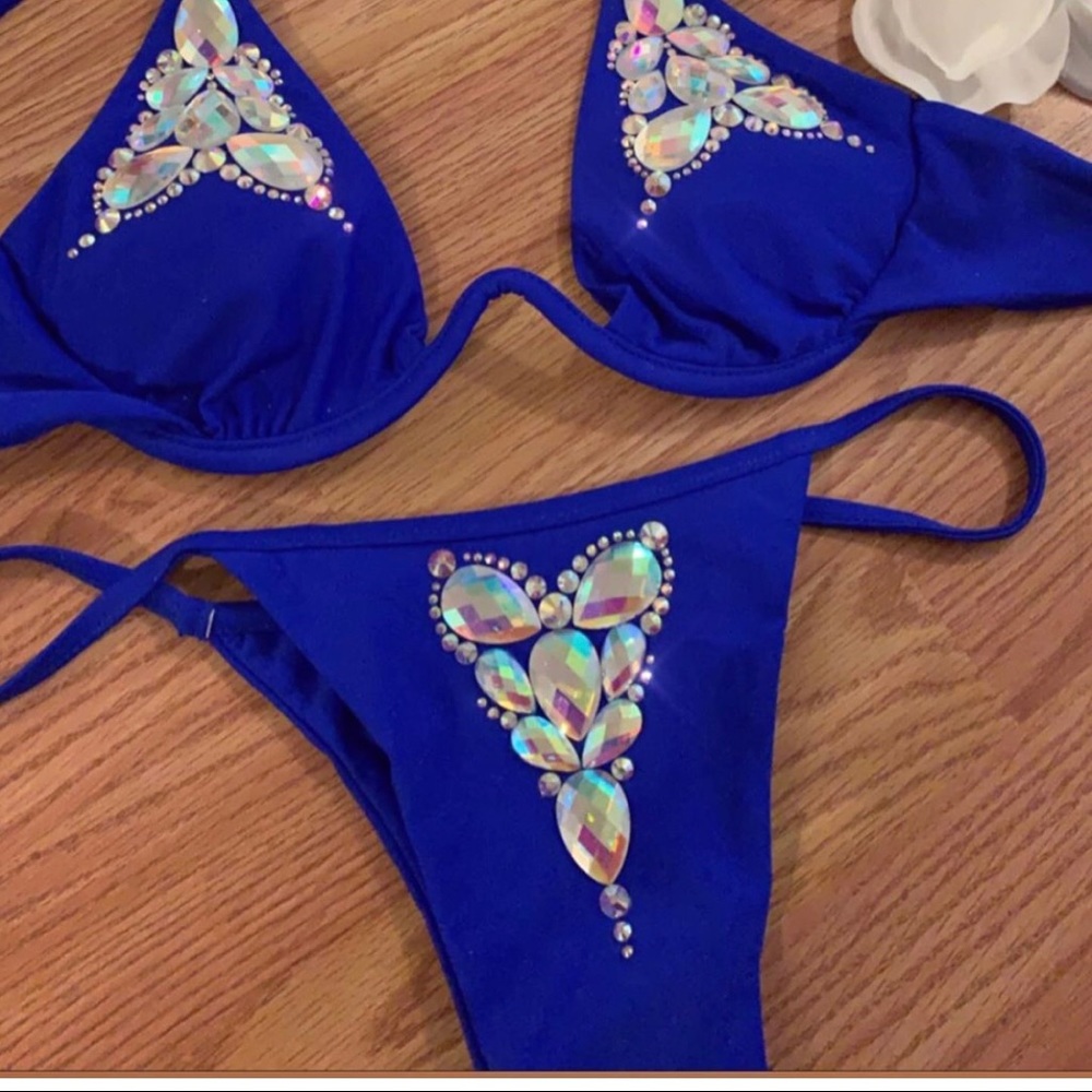 Blue bikini